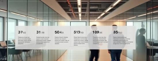 step-by-step onboarding steps, comprehensive, walking through tasks, photorealistic, stylish corporate workspace with glass partitions, highly detailed, group discussions and teamwork, HDR rendering, bold colors, LED track lighting, shot with a 85mm lens.